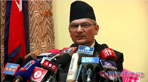 Baburam Bhattarai addressing Nepal