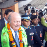 Blatter arrives at TIA