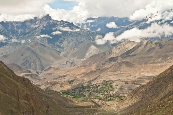 Chhoyangang village (around 3800 m) on the way to Muktinath (Mustang, Nepal)