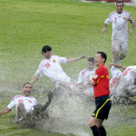 Jordan Players Celebrating after Scoring Goal Against Nepal