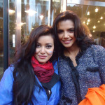 Malina Joshi with miss venezuela at Miss World 2011