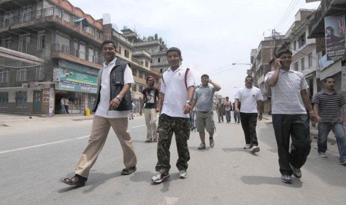 Maoists Cadres on Street
