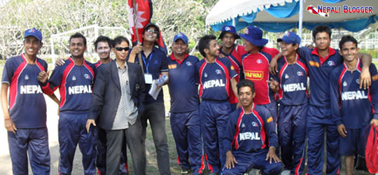 Nepali Team at ACC U-19 Elite Cup cricket tournament