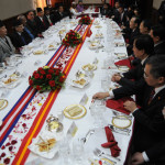 Official luncheon hosted by PM Bhattarai in Singha Durbar with Wen Jiabao