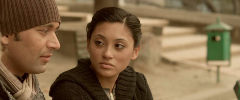 Raj Ballav Koirala Acting with Gunner Wright and Rachel Hurd-Wood in Highway to Dhampus