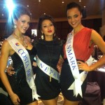 Sahana Bajracharya with Participant Miss Denmark and Costa Rica