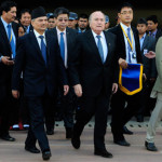 Sepp Blatter with PM Bhattarai at Dasharath stadium