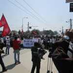 Youths infront of Constituent Assembly Building, Baneshwor